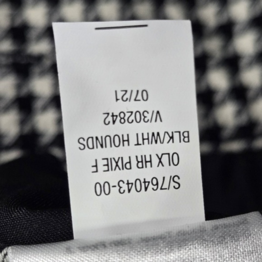 Old Navy Women Pants 4 PETITE Black Houndstooth Dress Pants High-Rise Pixie - Picture 6 of 16